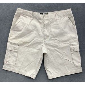 Raider Jeans Company Shorts Mens Size 40X11 Beige RC Cargo Pockets 100% Cotton